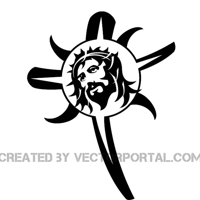 660x660 Jesus And The Cross Image Free Vector 123freevectors