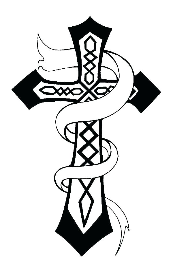 600x922 Coloring Pages Crosses