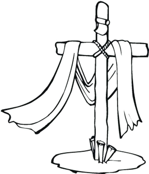 600x701 Coloring Pages Crosses For Cross Bible Coloring Page Coloring