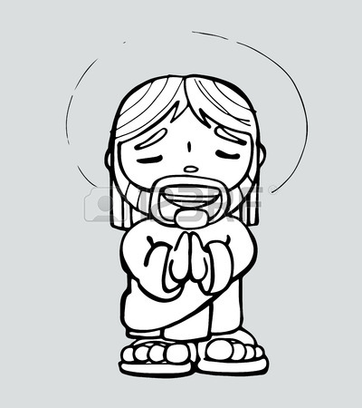 400x450 Hand Drawn Vector Illustration Or Drawing Of A Cartoon Of Jesus