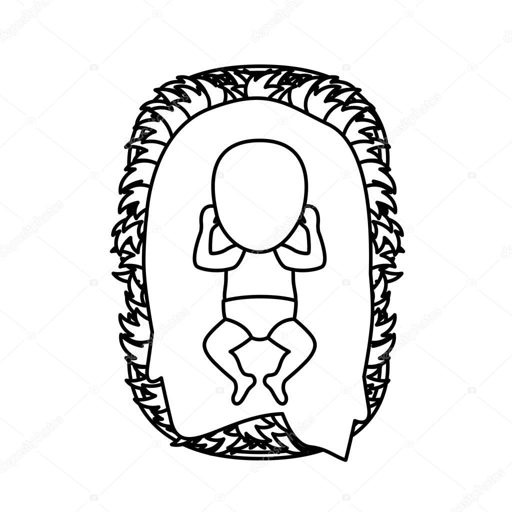 1024x1024 Jesus Baby Cartoon Of Holy Night Design Stock Vector