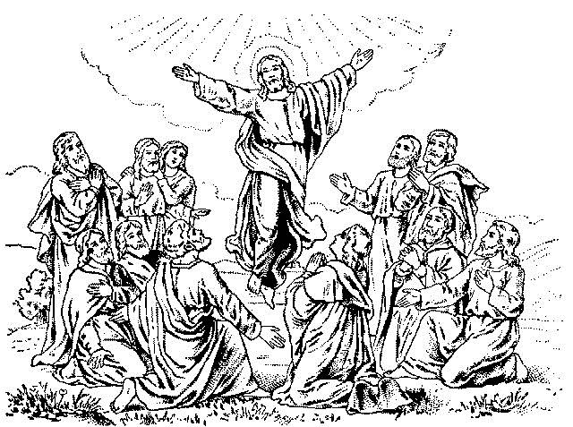 640x477 Christ Ascension Day Clipart Black White