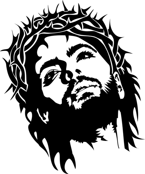 477x570 Jesus Christ Face Vector Image