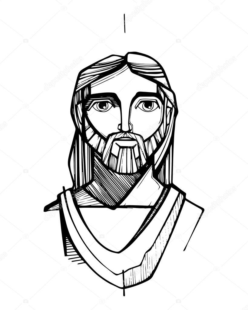 819x1024 Jesus Christ Face Stock Vector Bernardojbp