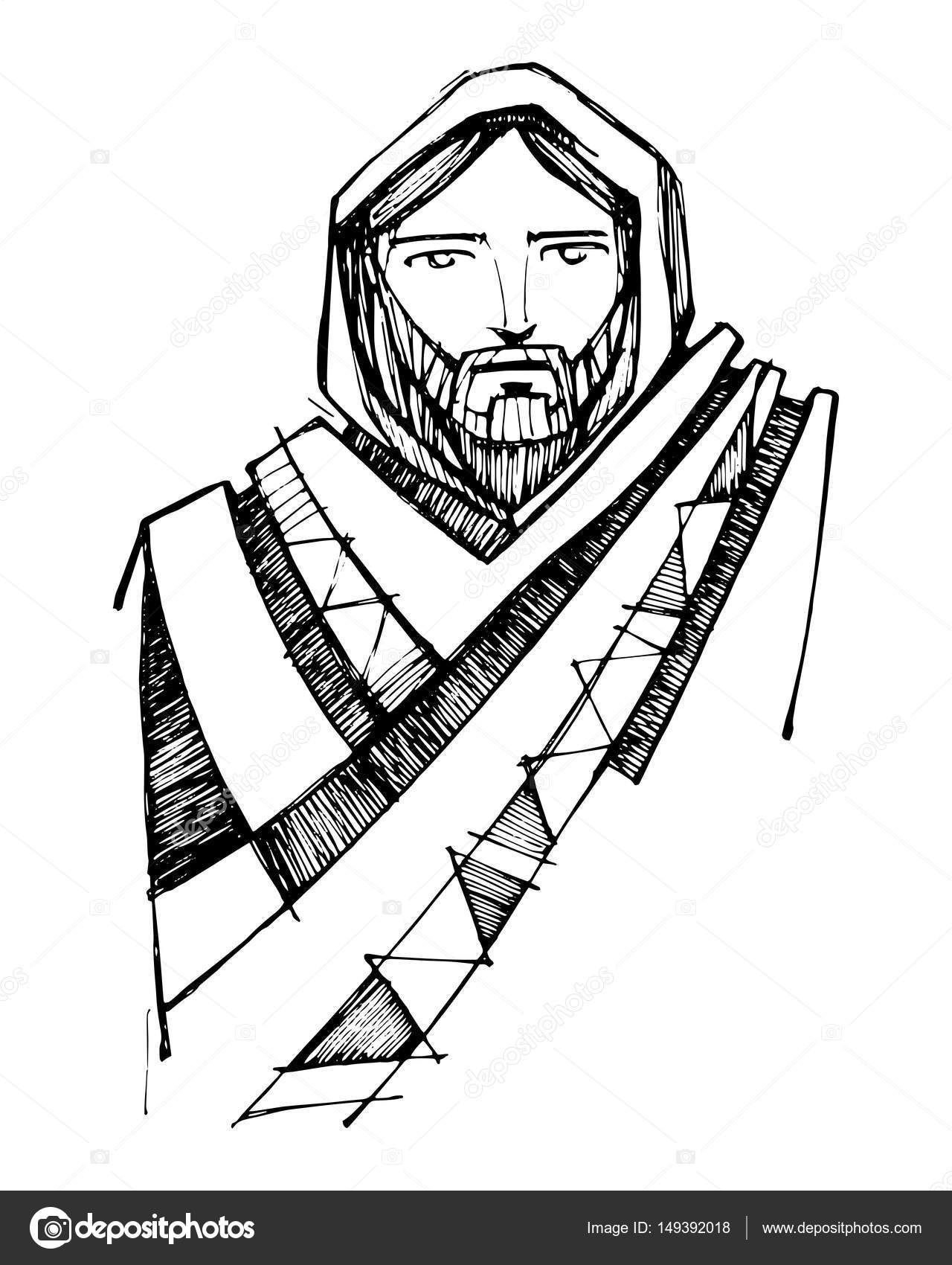 1280x1700 Jesus Christ Face Stock Vector Bernardojbp