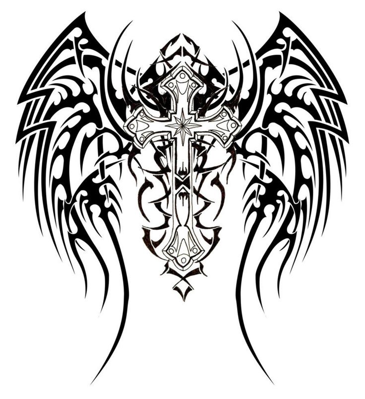 736x804 Download Jesus Cross Tribal Tattoo