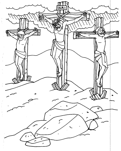 500x623 Jesus On The Cross Bible Coloring Pages Coloring Pages