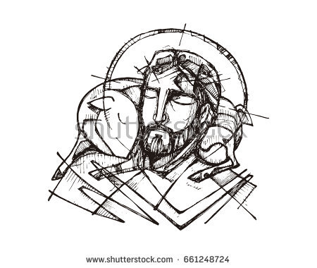 450x380 Drawn Sheep Jesus