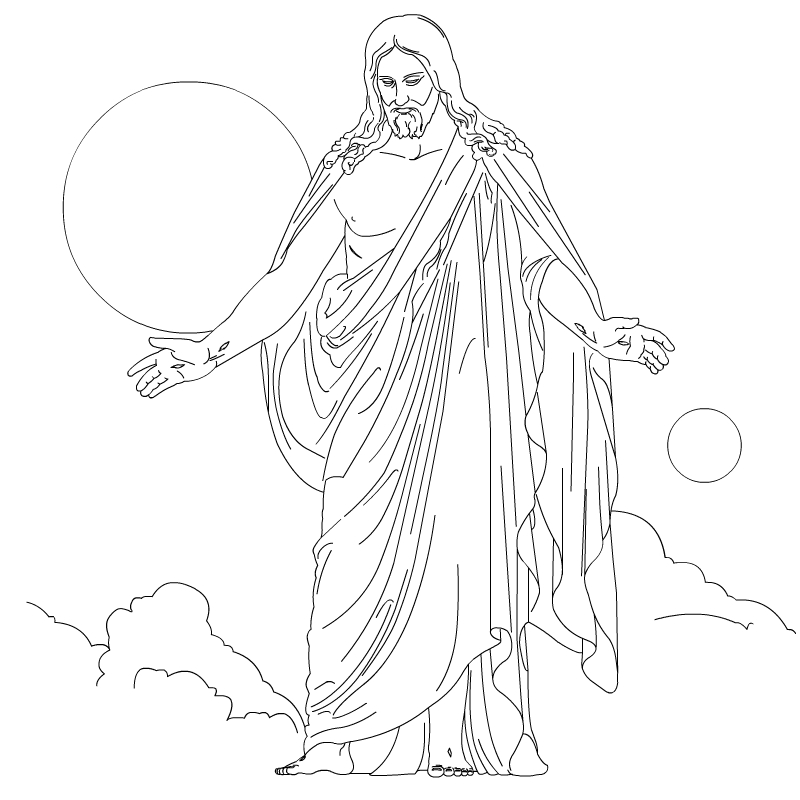 800x800 Lovely Jesus Christ Coloring Pages 86 With Additional Crayola