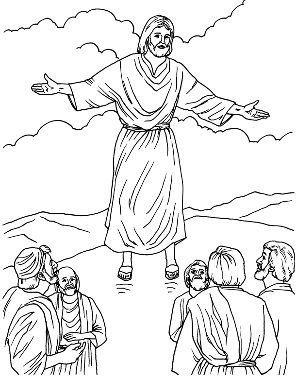 612x780 The Ascension Coloring Page