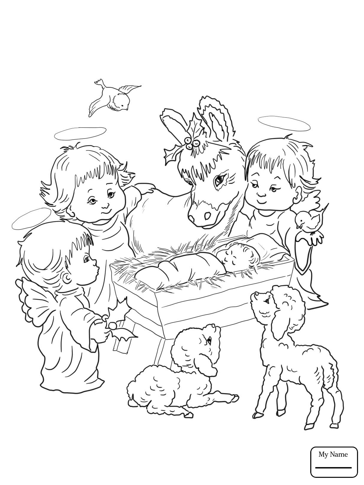 1224x1632 Christianity Bible Jesus In The Manger Coloring Pages For Kids
