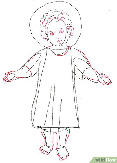 401x559 How To Draw Baby Jesus 8 Steps (With Pictures)