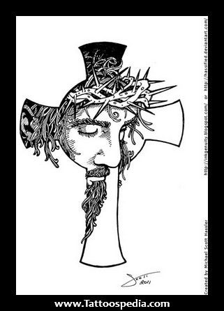 321x446 Drawn Cross Jesus Face