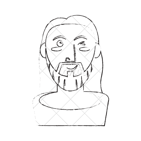 Jesus Face Drawing at GetDrawings | Free download