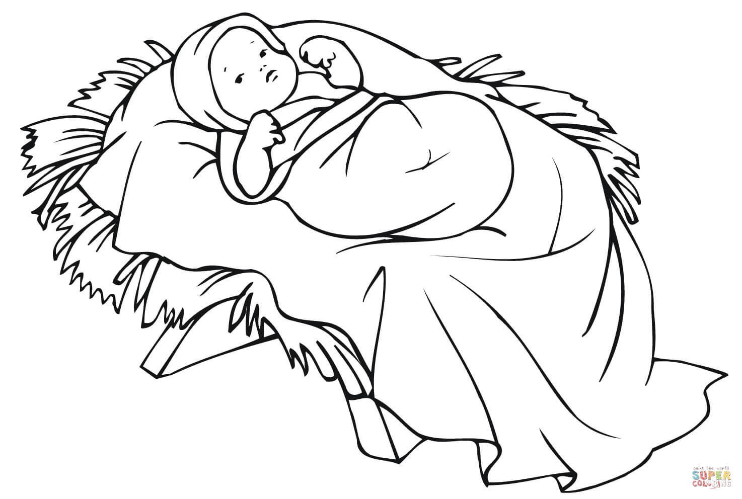 1474x992 Baby Jesus Coloring Page Printable
