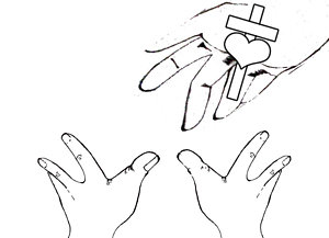 300x217 Jesus Hands Drawings