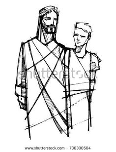 236x308 Hand Drawn Vector Ink Illustration Or Drawing Of Jesus Christ Face