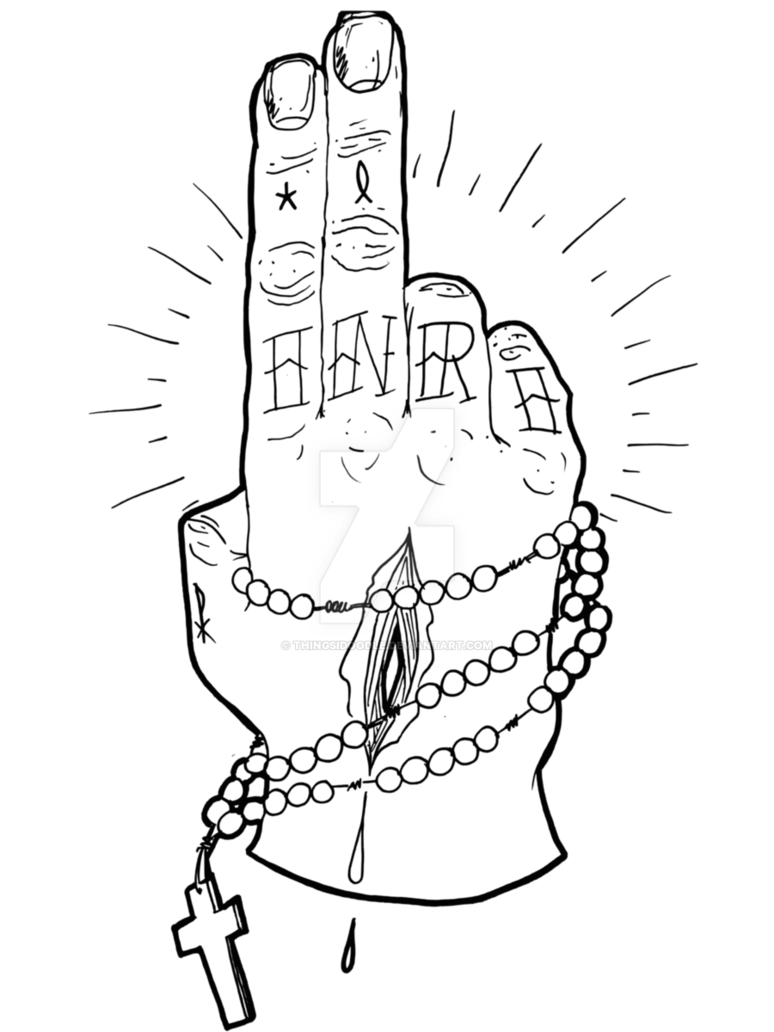 774x1032 Tattoo'D Zombie Jesus Hand By Thingsidoodle