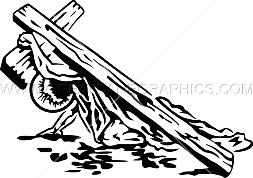 825x580 Jesus Carrying The Cross Production Ready Artwork For T Shirt