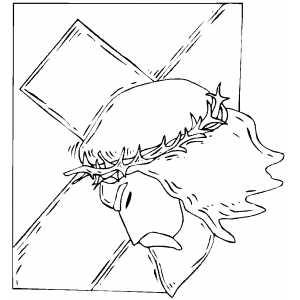 300x300 Christmas Cross Coloring Pages, Xmas Jesus Cross Learn To Coloring