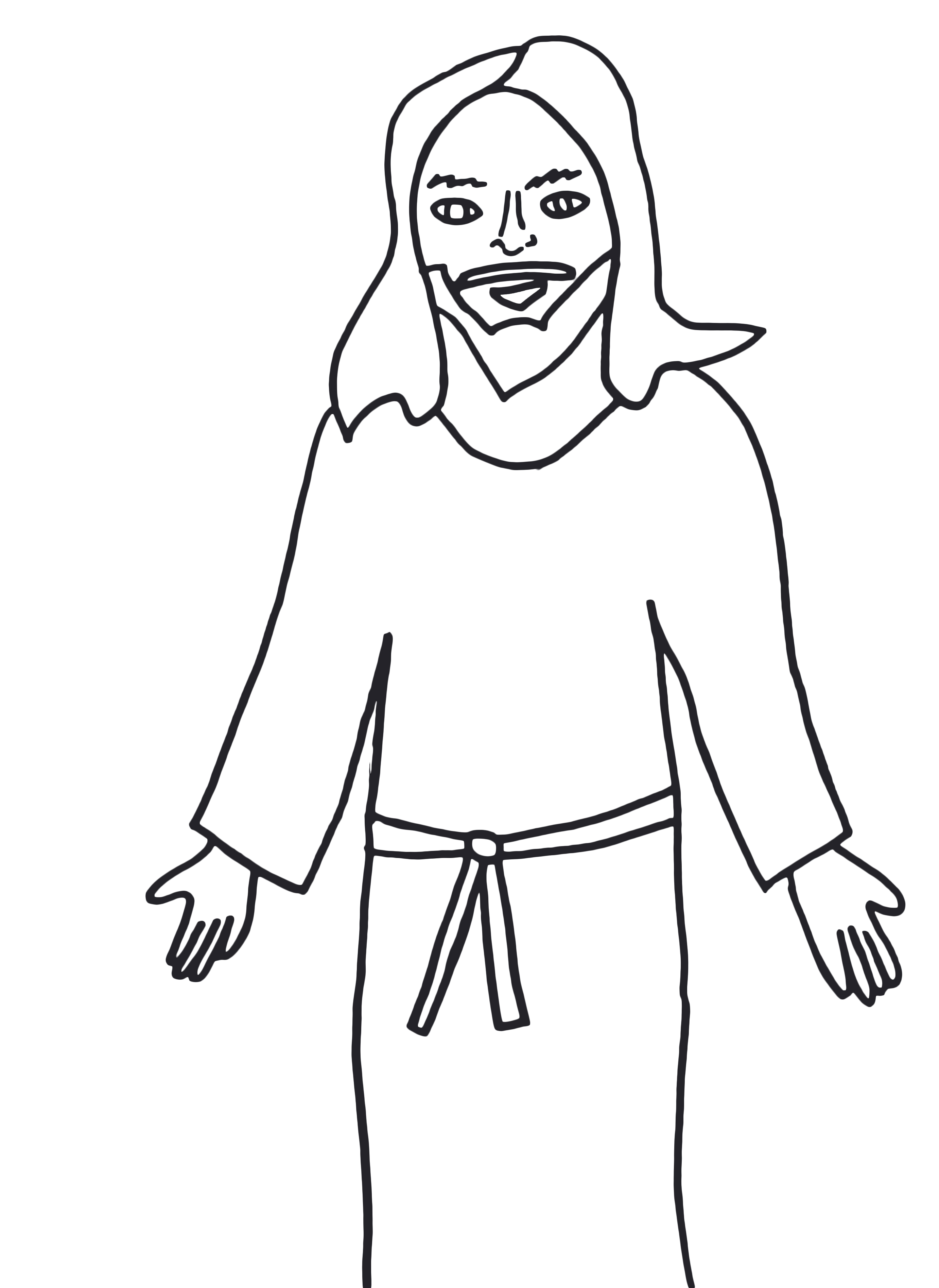 Jesus Outline Drawing at GetDrawings | Free download