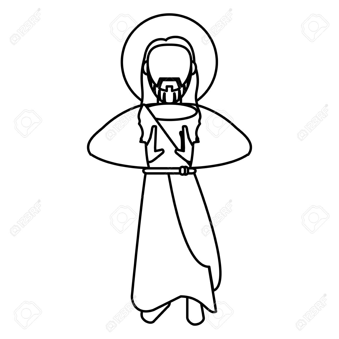 Jesus Outline Drawing At Getdrawings Free Download 0432