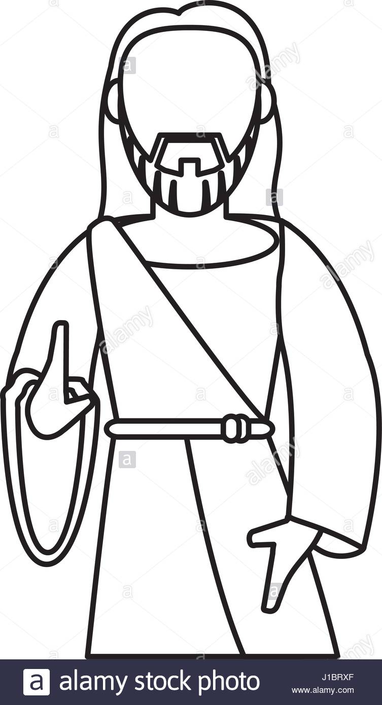753x1390 Jesus Christ Catholic Symbol Outline Stock Vector Art