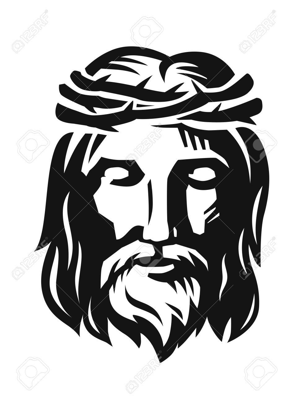 982x1300 Vector Face Of Jesus Royalty Free Cliparts, Vectors, And Stock