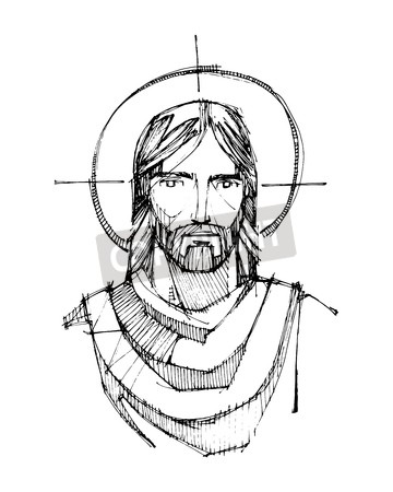 Jesus Portrait Drawing at GetDrawings | Free download