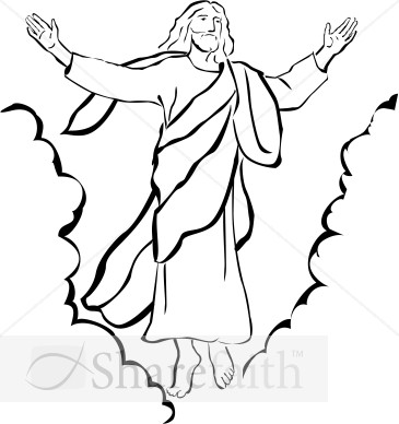 365x388 Jesus Resurrection Black And White Clipart