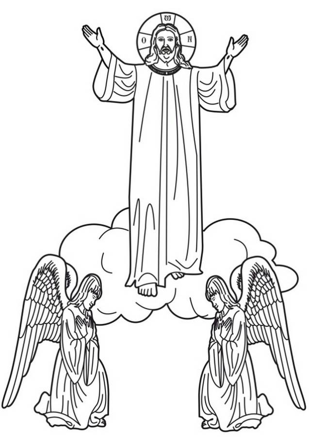 637x900 Ascension Of Jesus Christ Coloring Pages