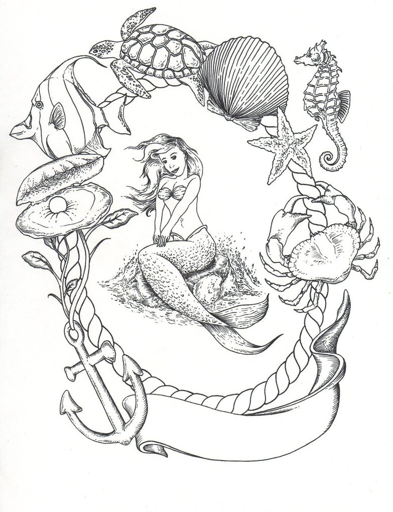 783x1020 Little Mermaid Tattoo Sketch By Jesus