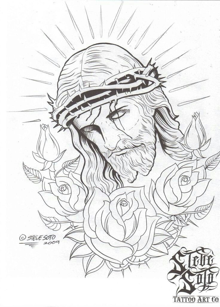 Jesus Tattoo Drawing at GetDrawings | Free download