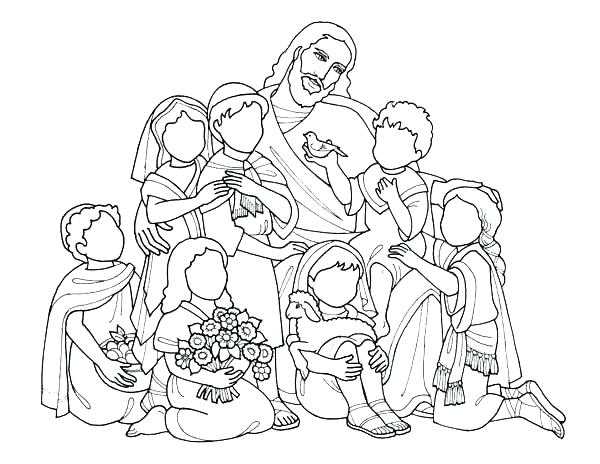 600x464 Ideal Jesus And Children Coloring Page Best Of Loves The Charming