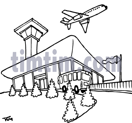430x402 Free Drawing Of A Jet Airport Bw From The Category Trains Planes