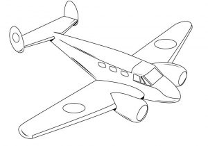 300x210 Jet Airplane Coloring For Kids
