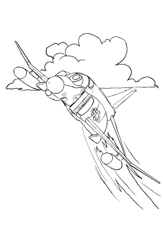 531x750 Coloring Page Fighter Jet