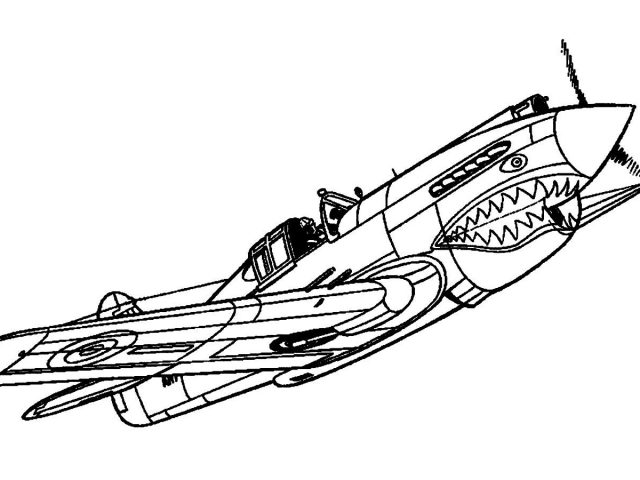 640x480 Jet Airplane Printable Coloring Pages For Boys