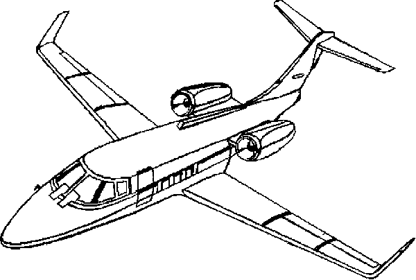 600x404 Private Jet Drawing