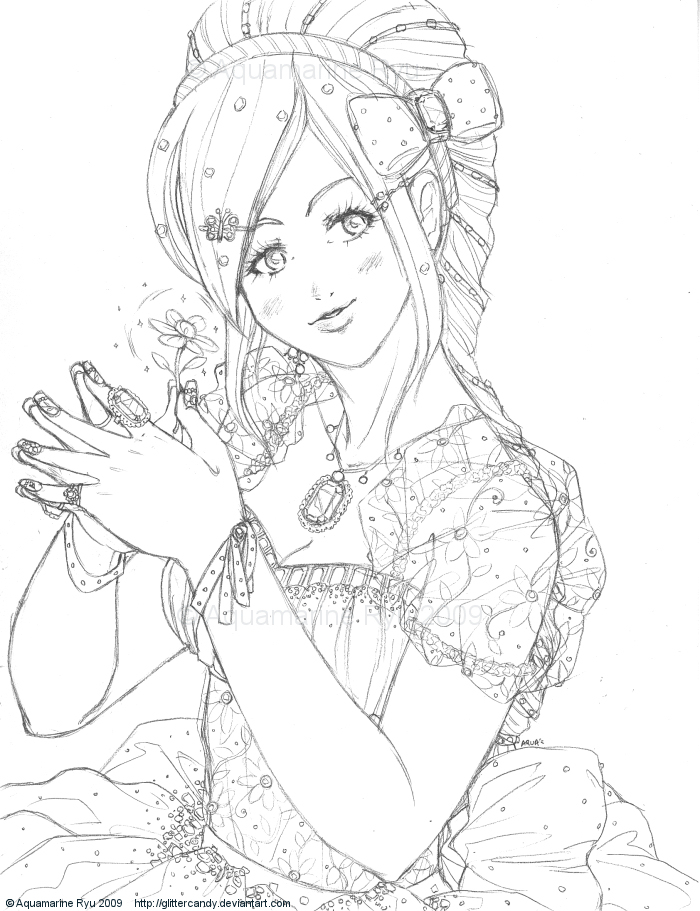 700x911 Jewel Princess Pencil By Glittercandy