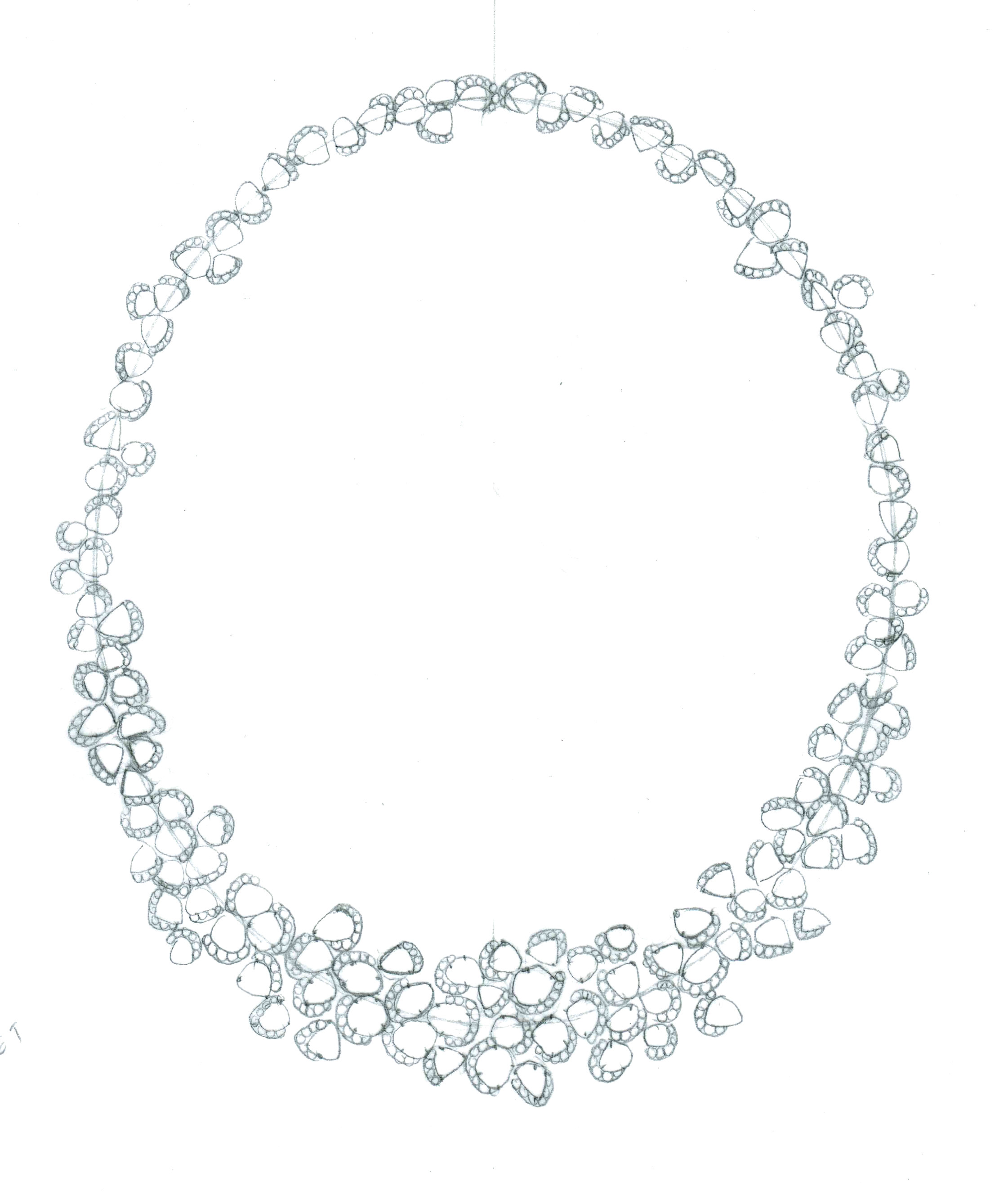 2242x2656 Champagne Bubbles Wreath Necklace Drawing.