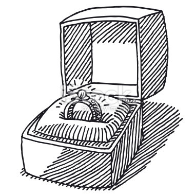 380x379 Stock Illustration 30751964 Engagement Ring Jewelry Box Drawing