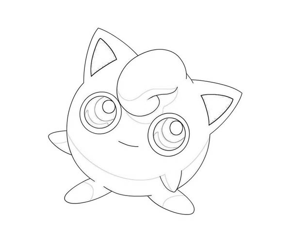 600x500 Little Pokemon Jigglypuff Coloring Page
