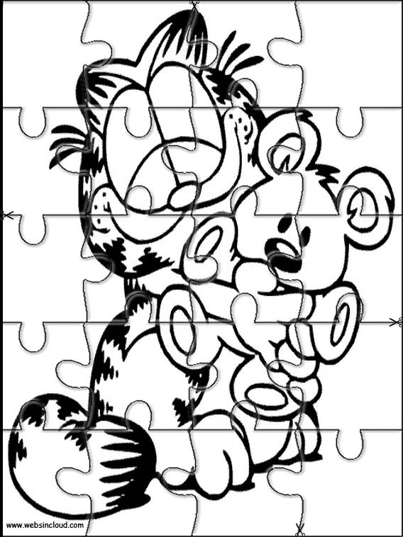 568x758 Garfield Printable Jigsaw 32