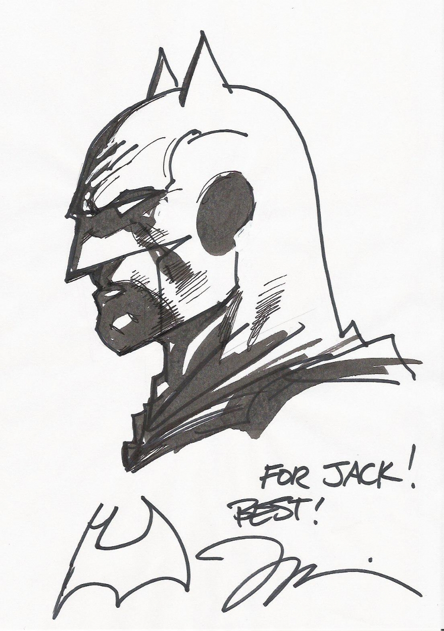 879x1250 Batman Sketch By Jim Lee, In Giacomo Iori's My Comic Art