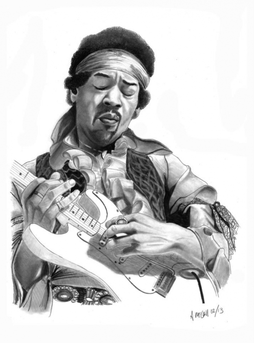 520x700 Portrait Of Jimi Hendrix By Amccall83 On Stars Portraits
