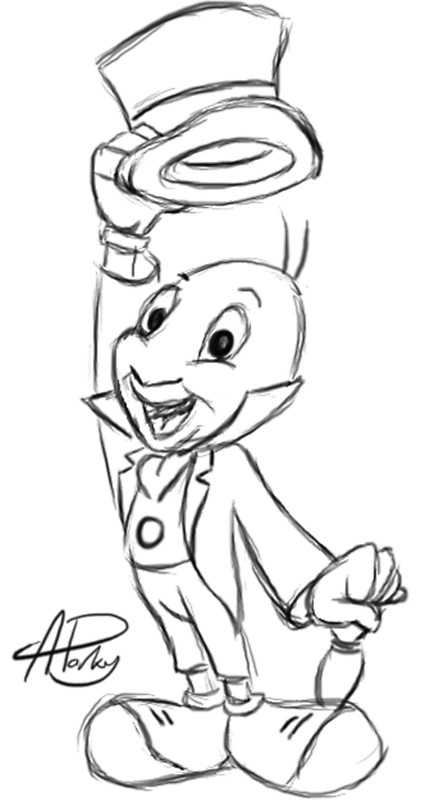 Jiminy Cricket Drawing at GetDrawings | Free download