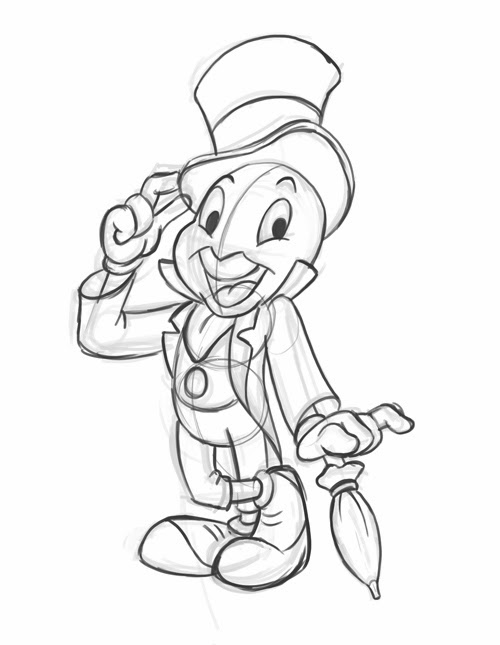 500x645 Learning Drawing Principles Jiminy Cricket