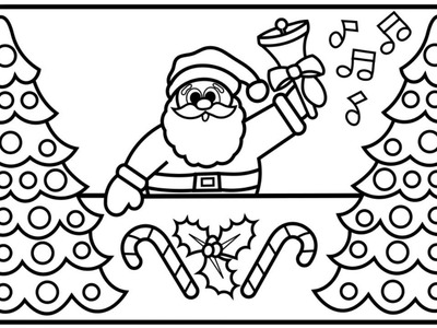 400x300 Draw, How To Draw Santa And Reindeer For Kids, Santa Coloring