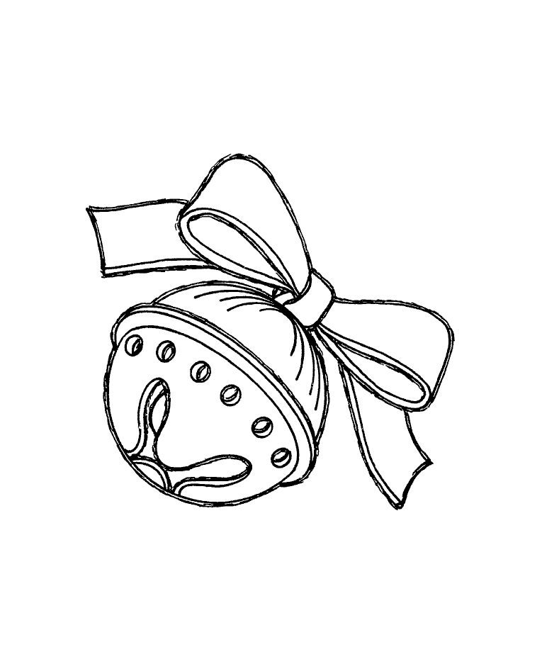 765x937 Jingle Bell Wood Mount Stamp H1 1568f